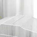 PawHut Large Metal Bird Cage with Perches, Food Bowls, Swing, for Budgies, Parakeets, White - 9