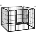 PawHut Heavy Duty Dog Playpen, 4 Panel Puppy Pen, Foldable Dog Kennel Both Indoor Outdoor Use Collapsible Design 82L x 82W x 60H (cm) - 1