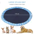 PawHut Dog Splash Pad, Pet Sprinkler Mat, Non-Slip Dog Paddling Pool, Foldable Outdoor Sprinkler and Splash Mat Water Play for Garden, Patio, Summer Fun, 170 cm - 4