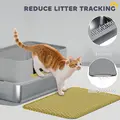 PawHut High Sided Stainless Steel Litter Box, Metal Cat Litter Tray with Metal Scoop, Litter Mat, Never Absorbs Odors, Grey - 6