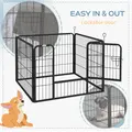 PawHut Heavy Duty Dog Playpen, 4 Panel Puppy Pen, Foldable Dog Kennel Both Indoor Outdoor Use Collapsible Design 82L x 82W x 60H (cm) - 7
