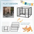 PawHut Heavy Duty Dog Playpen, 4 Panel Puppy Pen, Foldable Dog Kennel Both Indoor Outdoor Use Collapsible Design 82L x 82W x 60H (cm) - 5