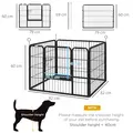 PawHut Heavy Duty Dog Playpen, 4 Panel Puppy Pen, Foldable Dog Kennel Both Indoor Outdoor Use Collapsible Design 82L x 82W x 60H (cm) - 3