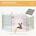 PawHut Pet Playpen Crate, with Eight Panels, Door, for Indoors and Outdoors, 60H x Φ156cm - 6
