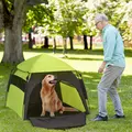 PawHut Foldable Dog Cat Tent with Water-Resistant Oxford, Carry Bag for Extra Large Dog, Green - 2