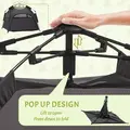 PawHut Foldable Dog Cat Tent with Water-Resistant Oxford, Carry Bag for Extra Large Dog, Charcoal Grey - 5