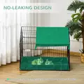 PawHut Rabbit Cage Guinea Pig Playpen Small Animal House for Kitties Puppies, w/ Water Proof Oxford Roof Floor 90 x 75 x 75 cm - 5