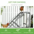 PawHut Walk In Chicken Run with Chicken Activity Shelf and Cover, 2.8 x 5.7 x 2m - 7
