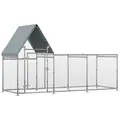 PawHut Walk In Chicken Run Chicken Coop, Large Poultry Cage Hen House for 6-8 Chickens Outdoor w/ Water-Resist Cover 302 x 107 x 172cm - 1