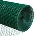 Pawhut PVC Coated Welded Wire Mesh Fencing Chicken Poultry Aviary Fence Run Hutch Pet Rabbit 30m Dark Green - 9