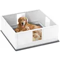 PawHut Whelping Box for Dogs with Whelping Pad, Adjustable Entrance, Non-slip Foot Pads, for Large Dogs, 124 x 120cm - 1