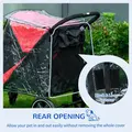 PawHut Rain Cover for Dog Pram, Stroller Buggy with Rear Entry - 5