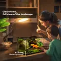 PawHut Reptile Glass Terrarium with Stone Background, Front Ventilation, Escape-Proof Knob Lock, 30 x 20 x 20 cm, Black - 7