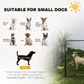 PawHut Six-Panel Dog Playpen with Door, for Small Dogs, Indoors, Outdoors, 60cm Tall, Black - 7