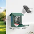 PawHut Smart Bird Feeder Camera 2K HD with AI Identifies 16,000+ Species, 2K HD Auto Capture Video, APP Instant Notifications - 3