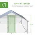 PawHut Walk-In Chicken Run, Hen House, with Roof, for Ducks, Chickens, Rabbits - 7