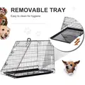 Pawhut Trapeze Collapsible Dog Pet Travel Box Cage Removable Tray 93 x 58 x 65cm - 6