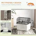 PawHut Two-Tier Gerbil Cage, Hamster Cage for Dwarf Hamster, Syrian Hamster w/ Wheels, Deep Bottom, Food Dish, Water Bottle - 6