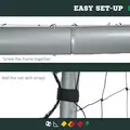 SPORTNOW 8ft x 5ft Football Goal, Set of 2 Football Net for Garden, Training Goal with Ground Stakes, Steel Frame - 4