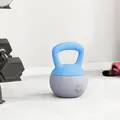 SPORTNOW 12KG Soft Kettlebell, Kettlebell with Non-Slip Handle for Home Gym, Weight Lifting, Strength Training, Light Blue/Grey - 7