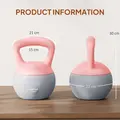 SPORTNOW 12KG Soft Kettlebell, Kettlebell with Non-Slip Handle for Home Gym, Weight Lifting, Strength Training, Pink/Grey - 3