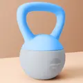 SPORTNOW 6KG Soft Kettlebell, Kettlebell with Non-Slip Handle for Home Gym, Weight Lifting, Strength Training, Light Blue/Grey - 7