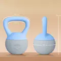 SPORTNOW 6KG Soft Kettlebell, Kettlebell with Non-Slip Handle for Home Gym, Weight Lifting, Strength Training, Light Blue/Grey - 3
