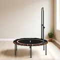 SPORTNOW 40" Foldable Fitness Trampoline Rebounder with Handle, Orange - 9