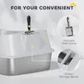 PawHut XL Stainless Steel Cat Litter Box with High Sides, Metal Scoop, 60 x 40 x 30 cm - 8