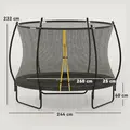 SPORTNOW 8ft Outdoor Trampoline with Enclosure Net, Spring Cover, Black - 3