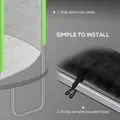 SPORTNOW 8ft Trampoline Net Replacement with 6 Plastic Pole Covers, Weather-Resistant Trampoline Netting Replacement with Zipped Entrance, Poles Not Included, Green - 6