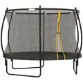 SPORTNOW 10ft Outdoor Trampoline with Enclosure Net, Spring Cover, Black - 1