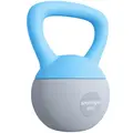 SPORTNOW 8KG Soft Kettlebell, Kettlebell with Non-Slip Handle for Home Gym, Weight Lifting, Strength Training, Light Blue/Grey - 1