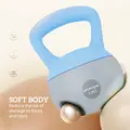 SPORTNOW 12KG Soft Kettlebell, Kettlebell with Non-Slip Handle for Home Gym, Weight Lifting, Strength Training, Light Blue/Grey - 4
