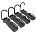 SPORTNOW 4 Pack Bike Rack, Wall Mounted Bicycle Hanger Hook, Foldable Garage Bike Wall Rack, Bicycle Storage Holder for Indoor Outdoor Use - 1