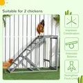 PawHut Wooden Chicken Coop Toy with Swing, Ladder, Platform, Grey - 7