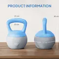 SPORTNOW 12KG Soft Kettlebell, Kettlebell with Non-Slip Handle for Home Gym, Weight Lifting, Strength Training, Light Blue/Grey - 3
