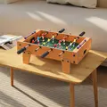 SPORTNOW 20 in Table-top Football Table with Stainless Steel Rods, Compact Foosball Table for Kids and Adults, All-Inclusive Foosball Game Set for Indoor, Nature Wood Finish - 7