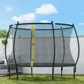 SPORTNOW 10ft Outdoor Trampoline with Enclosure Net, Spring Cover, Black - 8