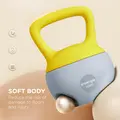 SPORTNOW 10KG Soft Kettlebell, Kettlebell with Non-Slip Handle for Home Gym, Weight Lifting, Strength Training, Yellow/Grey - 4