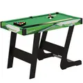 SPORTNOW 104cm Folding Mini Pool Table Set with 2 Cues, 16 Balls, Chalk, Triangle, Brush, Green - 1