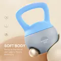 SPORTNOW 8KG Soft Kettlebell, Kettlebell with Non-Slip Handle for Home Gym, Weight Lifting, Strength Training, Light Blue/Grey - 4