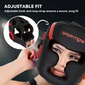 SPORTNOW Boxing Headguard w/ Adjustable Strap for Sparring, Kickboxing, MMA, Red/Black - 5