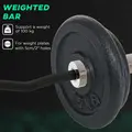 SPORTNOW Curl Bar with 30kg Weight Plates, Barbell Bar for 5cm Weight Plates, Home Gym Weight Lifting Bar, 120cm, 38kg - 7
