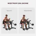 SPORTNOW Adjustable Preacher Curl Bench, Multi-Functional Weight Bench with Handlebar and Elbow Cushion for Home and Outdoor Gym - 4
