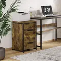 Vinsetto 2-Drawer file Cabinet, Industrial filing cabinets for Home, Hanging File Folders, Vertical Home Office Organizer for A4 Size, Rustic Brown - 2