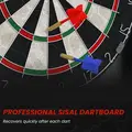 SPORTNOW Bristle Dartboard with Cabinet, 6 Steel Tip Darts, Cabinet - 6