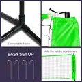 SPORTNOW Badminton Net Set, Height Adjustable Net for Pickleball, Volleyball, Badminton, with 3 Shuttlecocks, 4 Rackets - 7