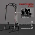 SPORTNOW Power Cage Power Rack with 15-Level Squat Rack, Cable Pulley System, Pull up Stand and Push up Stand - 8