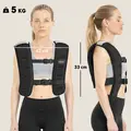 SPORTNOW Weighted Vest, 5 kg Weight Vest with Adjustable Straps, Reflective Strips, Black - 3